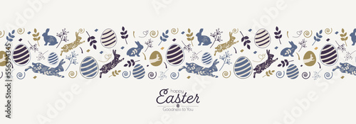 Happy Easter banner. Modern minimal design.