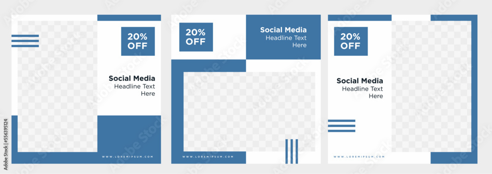 Social media post template collection Minimalist Social media post template collection Minimalist