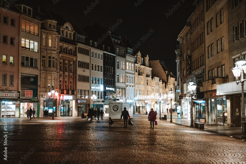 Fototapeta premium Bonn at night during Christmas