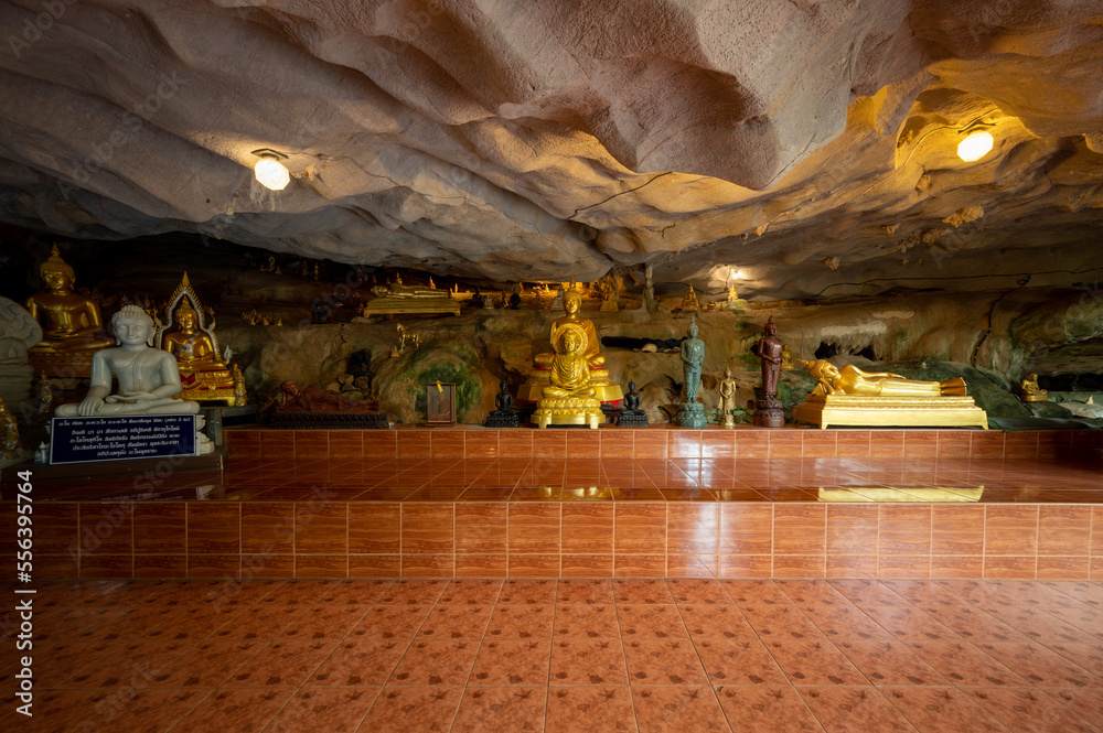 Rayong, Thailand, December 4, 2022 . Wat Tham Khao Prathun. Very beautiful place. Incredible nature cave and Buddhism temple.