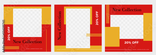 Social media post template collection Minimalist