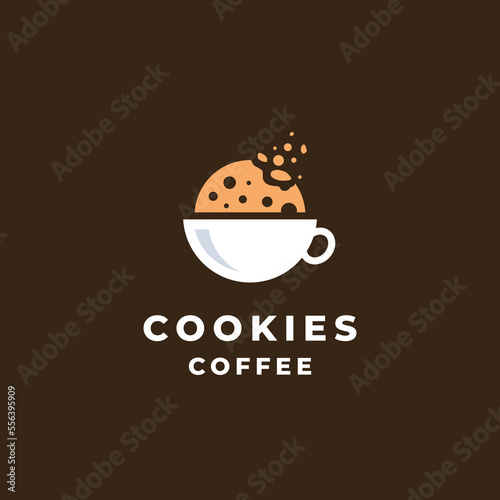 cookies and coffee for your cafe logo
