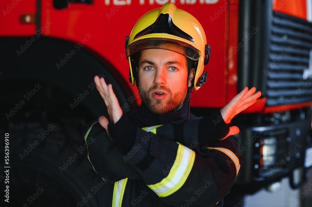 Fireman on duty,under exposed photo. Fireman on duty,under exposed photo.