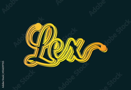 LEX letter logo and icon design template