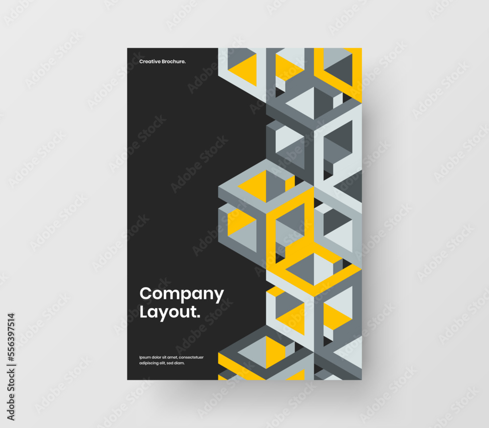 Bright company brochure design vector concept. Unique mosaic pattern book cover illustration. Bright company brochure design vector concept. Unique mosaic pattern book cover illustration.