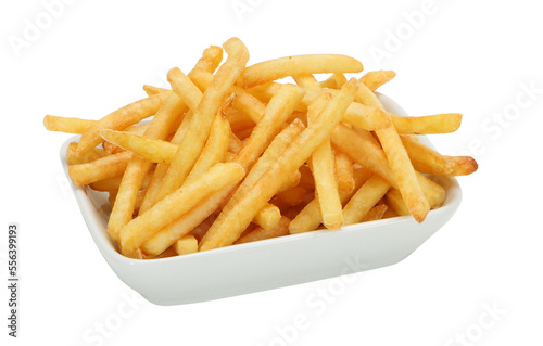 potatoes fries in white plate