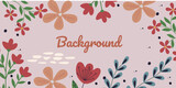 Creative universal artistic floral background. Hand Drawn doodle textures. Trendy Graphic Design for banner, cover, invitation, poster, card, placard, brochure or header