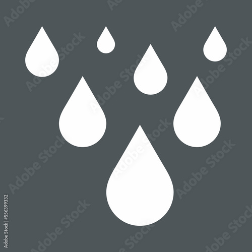 Water drops droplet raindrops oil blood icon illustration cut