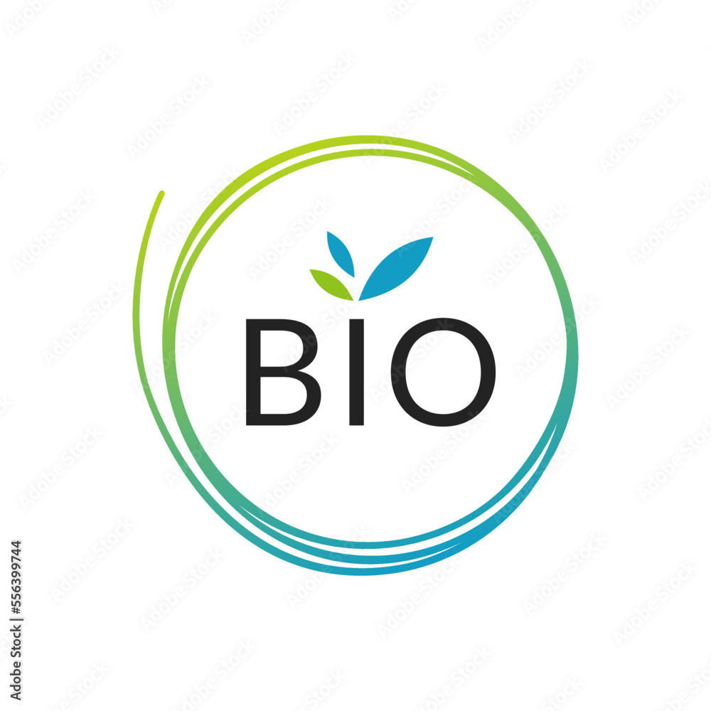 bio logo vector design, leaf, abstract circle bio logo vector design, leaf, abstract circle