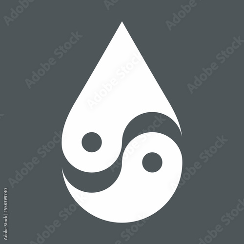 Water drop droplet raindrop icon illustration cut