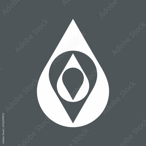 Water drop droplet raindrop icon illustration cut