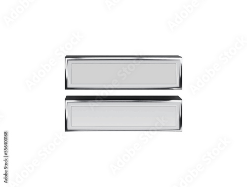 3d equal sign vector illustration 