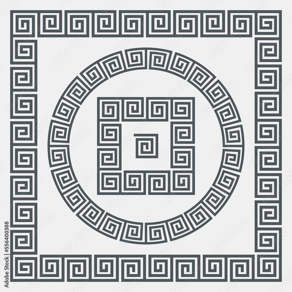 Greek set of frame, corner and border, roman ornament quality vector illustration cut Greek set of frame, corner and border, roman ornament quality vector illustration cut