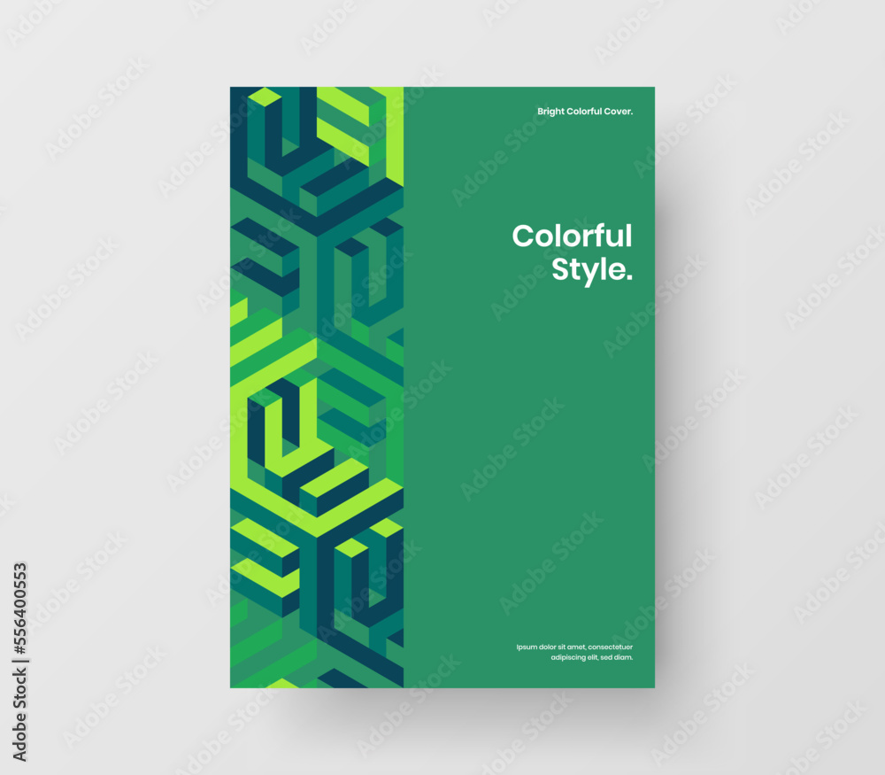 Amazing front page A4 design vector illustration. Unique geometric pattern booklet layout. Amazing front page A4 design vector illustration. Unique geometric pattern booklet layout.