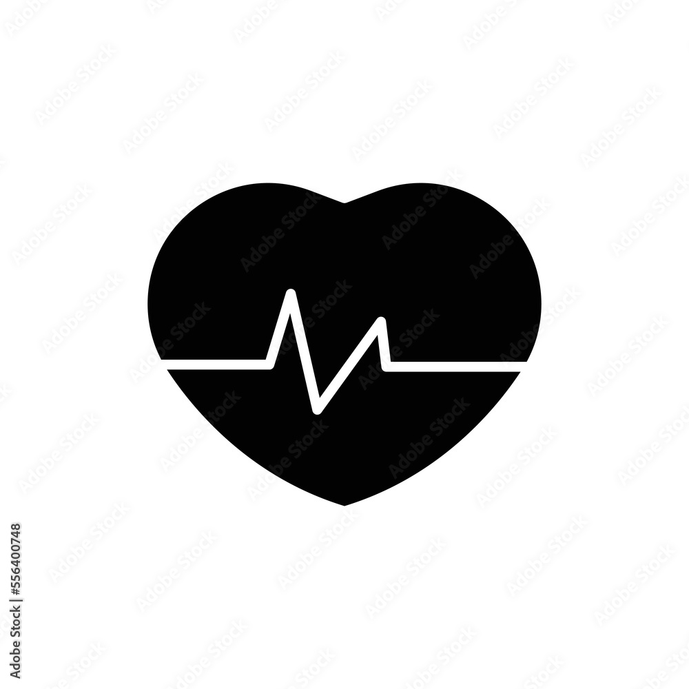 Heart icon illustration. suitable for pulse icon. glyph icon style. icon related to fitness. Simple vector design editable Heart icon illustration. suitable for pulse icon. glyph icon style. icon related to fitness. Simple vector design editable