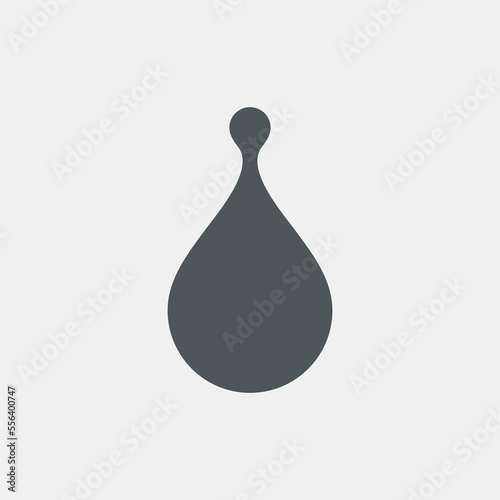 Water drop droplet raindrop icon illustration cut