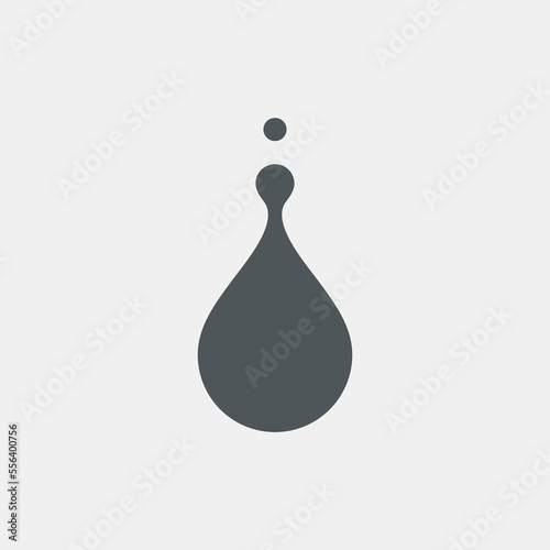Water drop droplet raindrop icon illustration cut