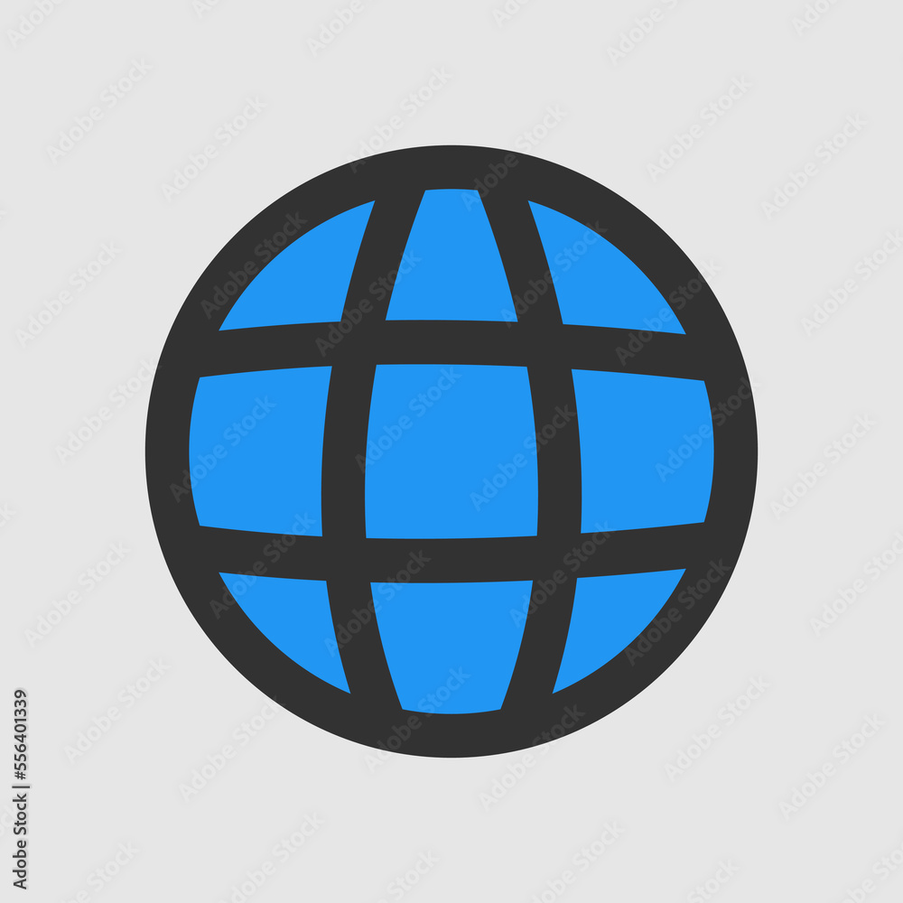 Global icon in filled line style, use for website mobile app presentation Global icon in filled line style, use for website mobile app presentation