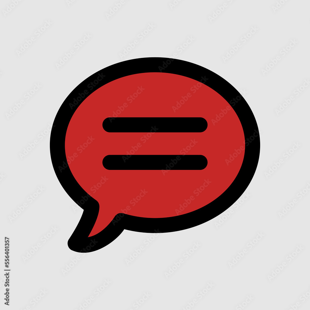 Comment icon in filled line style, use for website mobile app presentation Comment icon in filled line style, use for website mobile app presentation