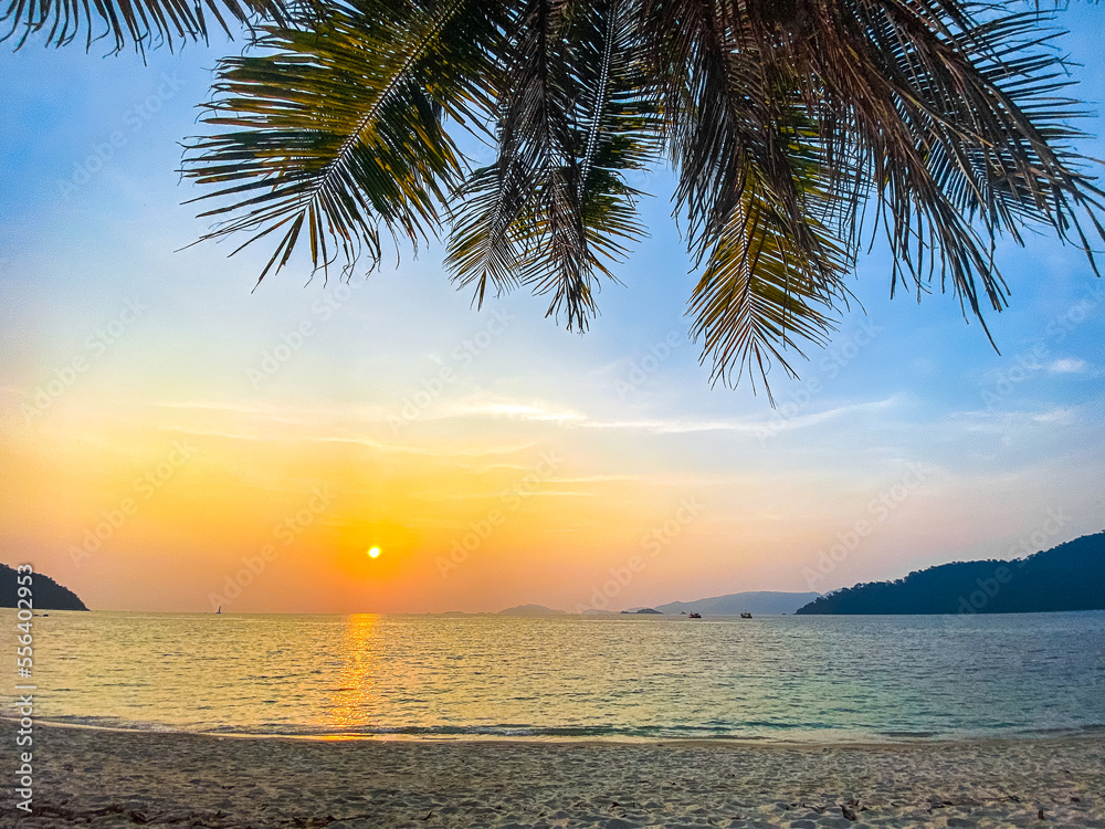 View of Sunset beach in koh Lipe, Thailand