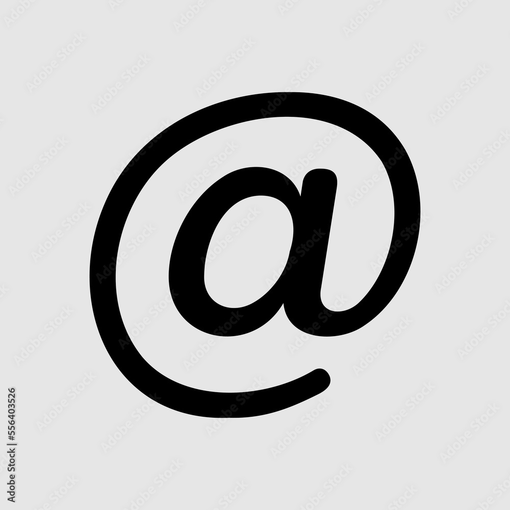 At sign icon in filled line style, use for website mobile app presentation At sign icon in filled line style, use for website mobile app presentation