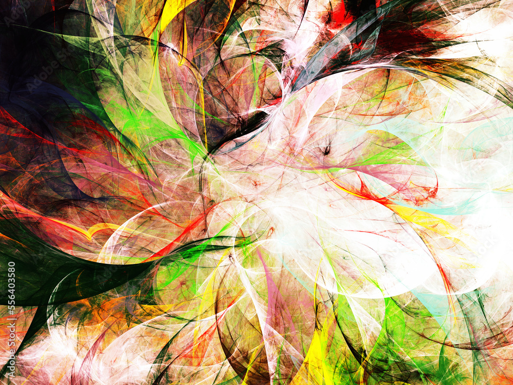 Naklejka premium abstract chaotic fractal background 3D rendering illustration