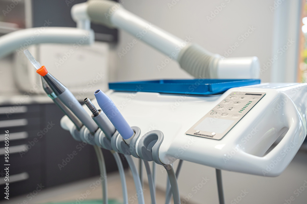 Dental office and other accessories used by dentists in the medical field.