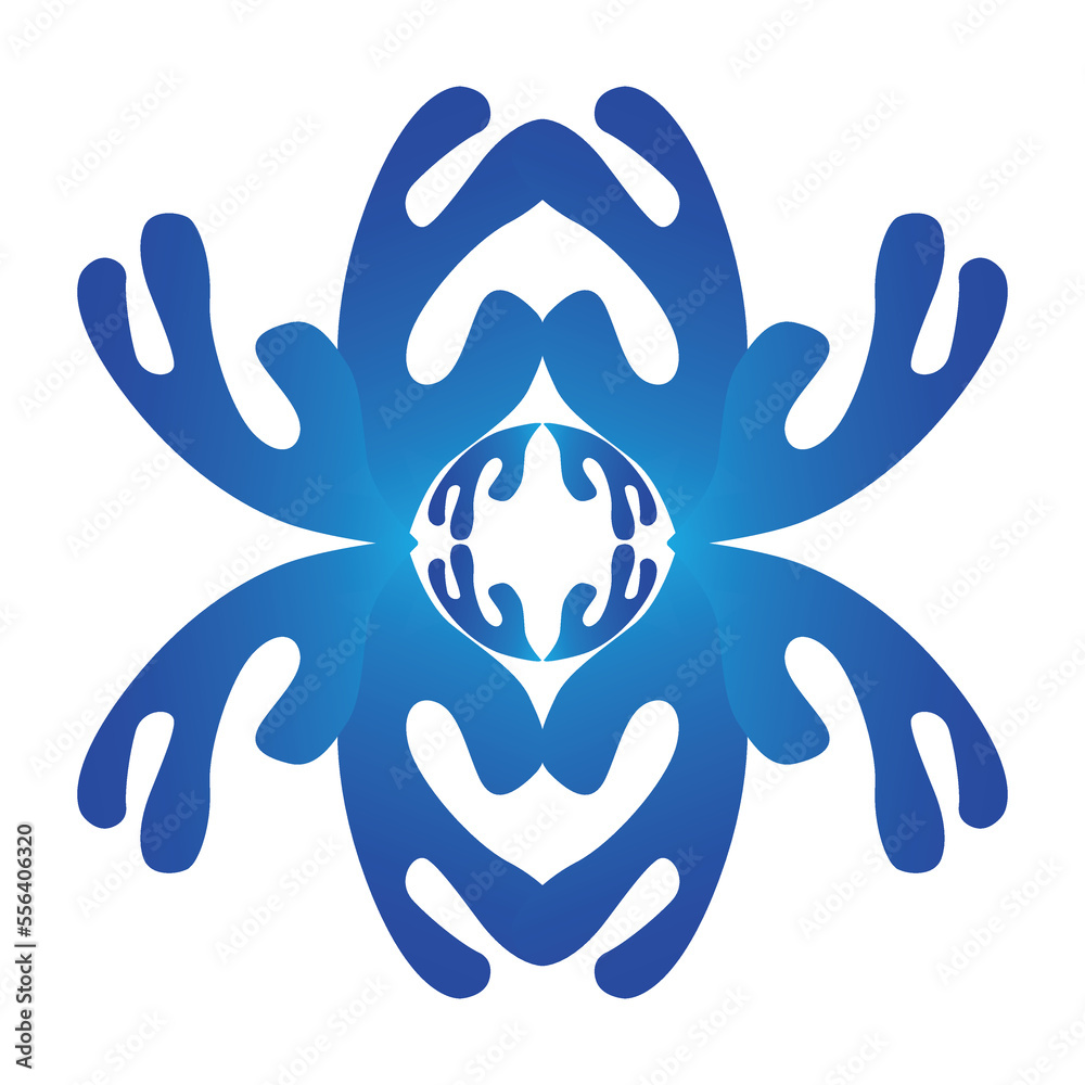 abstract blue gradient floral element design abstract blue gradient floral element design