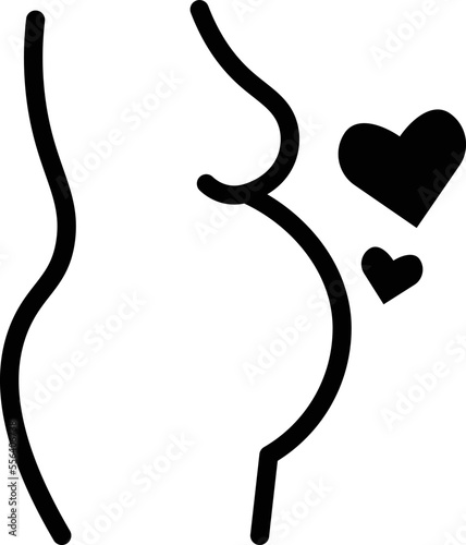 これは妊婦のアイコンのイラストです。