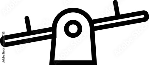 これはシーソーのアイコンのイラストです。