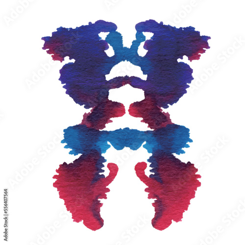 Rorschach inkblot test isolated on white background, vector illustration.

strange  ink stain for  psychiatric method texture 