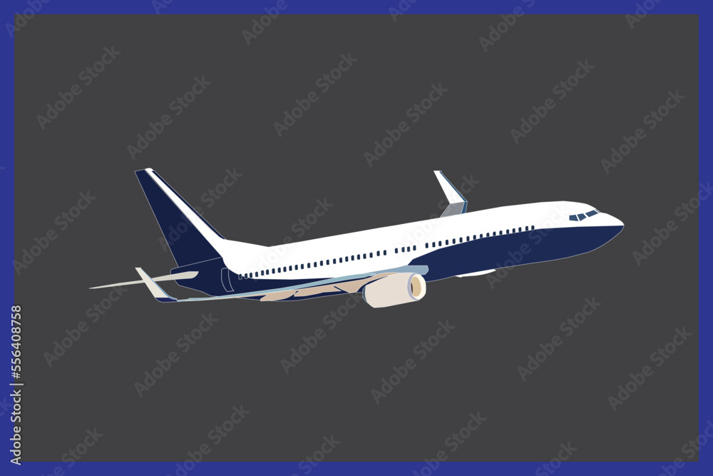 Aeroplane illustration, vector graphics