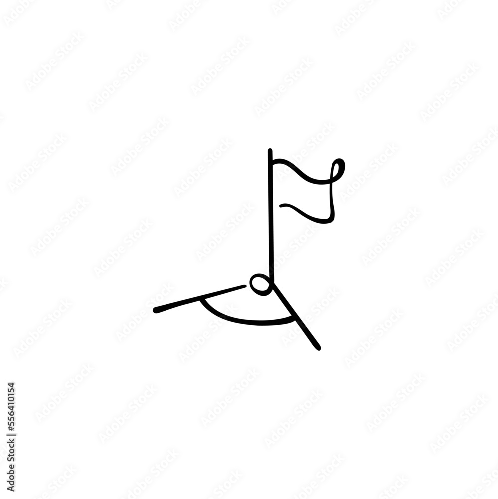 Corner Flags Line Style Icon Design Corner Flags Line Style Icon Design