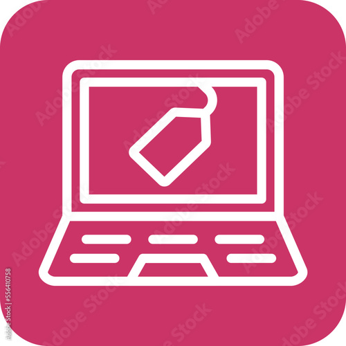 Laptop Sale Icon Style