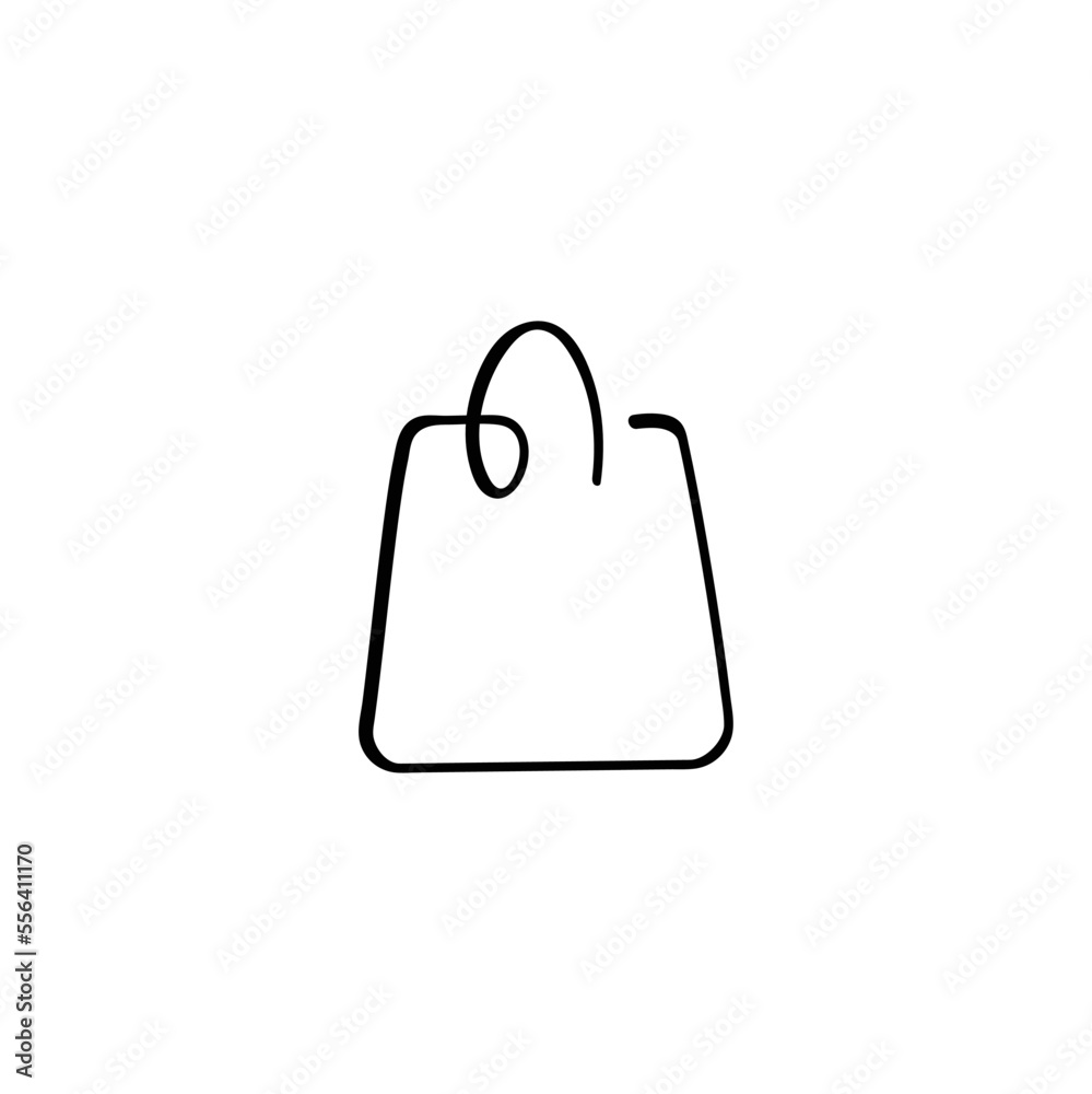 Shopping Bag Line Style Icon Design Shopping Bag Line Style Icon Design
