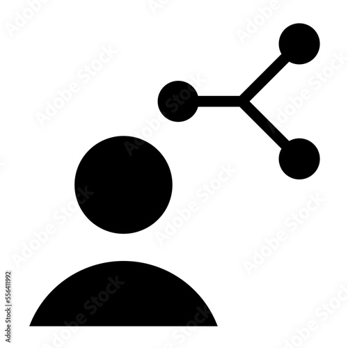 Icon People Sharing Black Fill Icon Vector