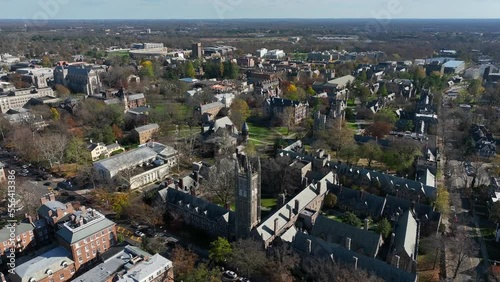 Town of Princeton New Jersey in autumn. Ivy League campus in NJ USA. photo