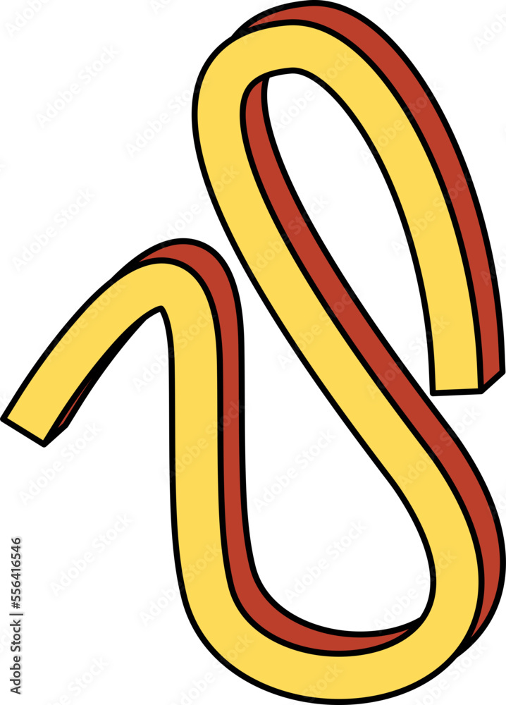 3D Wiggly Line Vector 3D Wiggly Line Vector