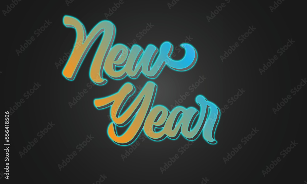 new year celebration text effect editable vector