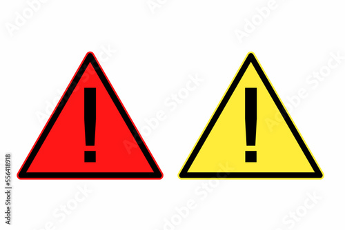 Illustration of a hazard icon or caution sign. Stock vector.