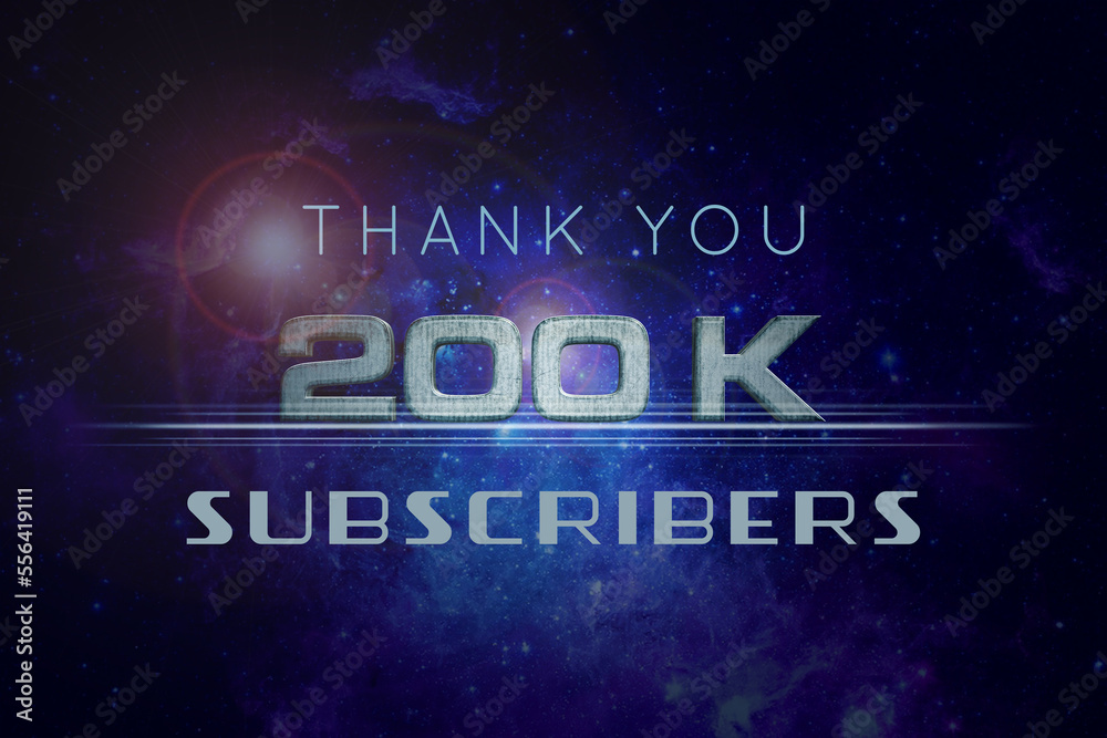 200 K subscribers celebration greeting banner with Star Wars Design