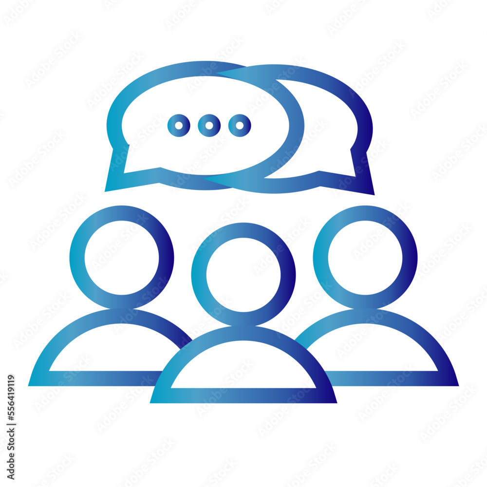 Icon Strategy Peoples Discussion Business Gradient Icon Vector Icon Strategy Peoples Discussion Business Gradient Icon Vector