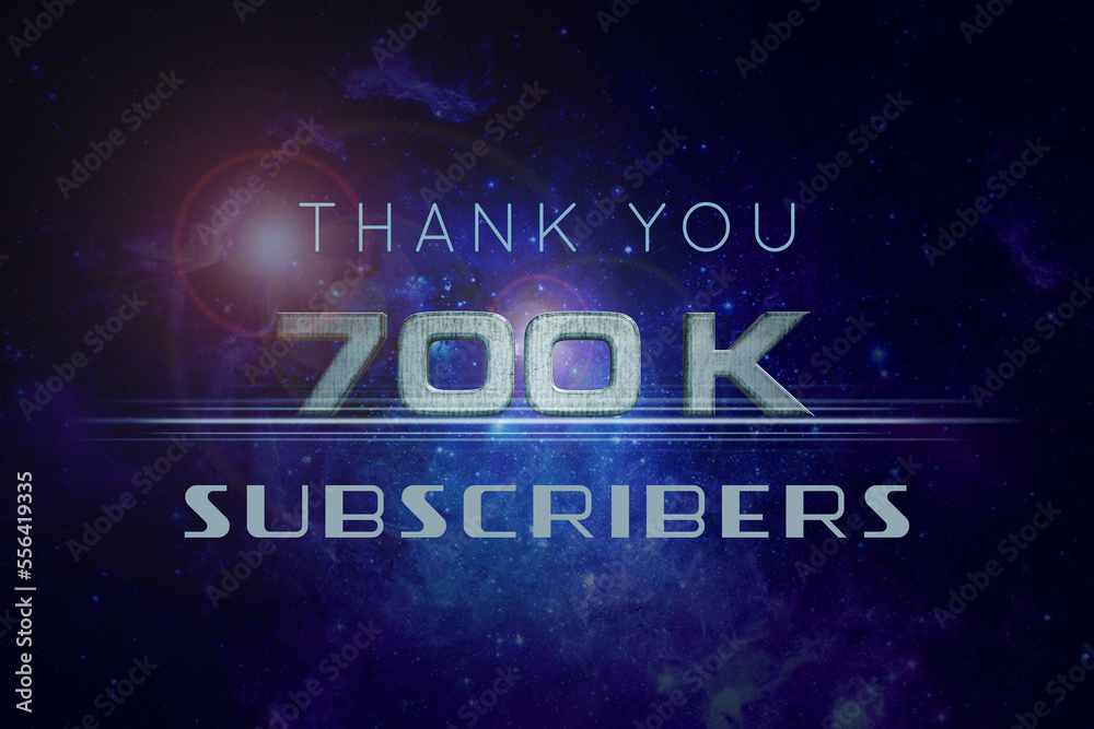 700 K  subscribers celebration greeting banner with Star Wars Design