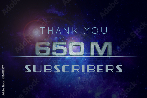 650 Million  subscribers celebration greeting banner with Star Wars Design