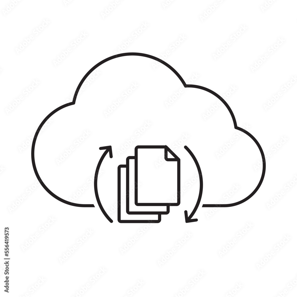 Data exchange icon vector. Cloud server illustration sign. data store symbol. cloud logo. Data exchange icon vector. Cloud server illustration sign. data store symbol. cloud logo.