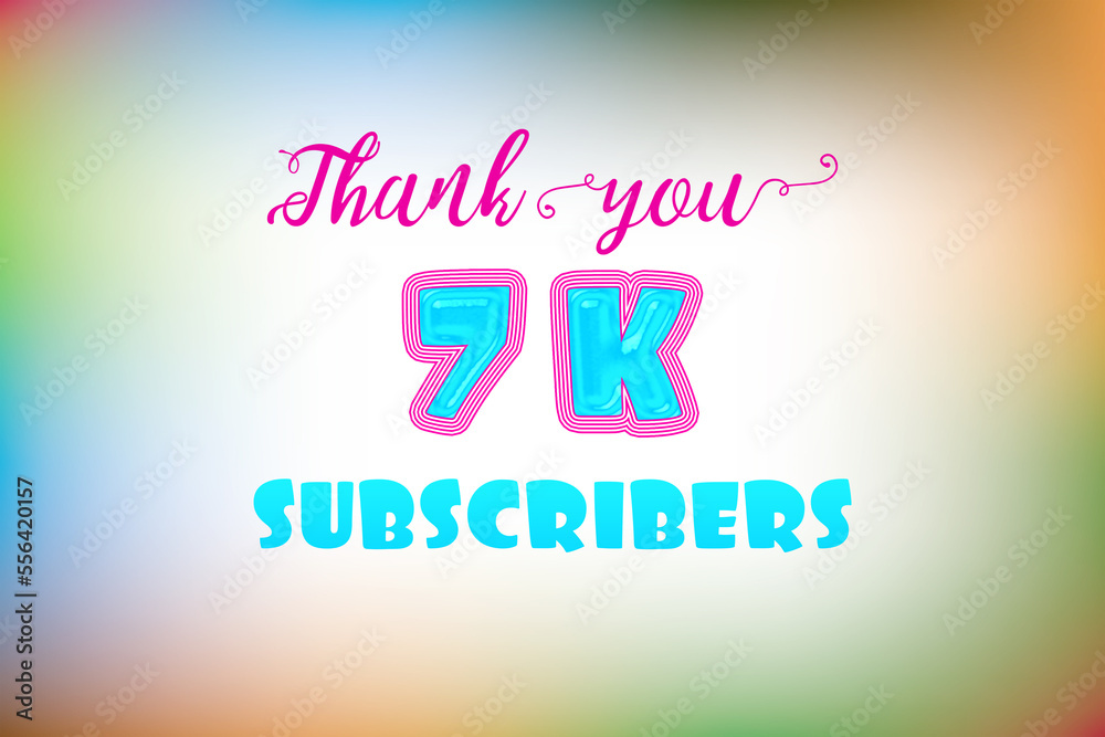 7 K subscribers celebration greeting banner with Jelly Design 7 K subscribers celebration greeting banner with Jelly Design