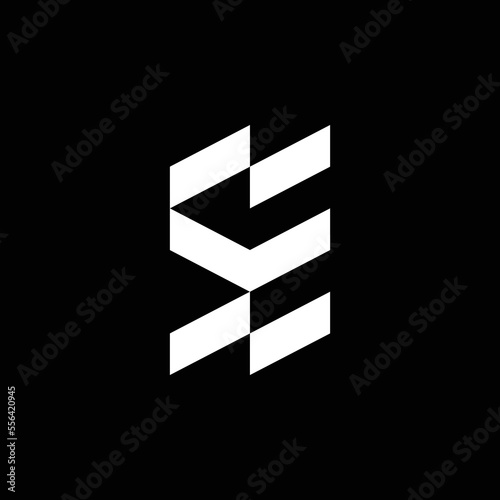 Letter SE Abstract Modern Logo Monogram Icon