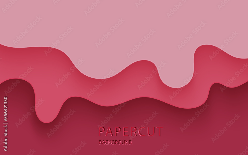 Multi layers pink rose color texture 3D papercut layers in gradient ...