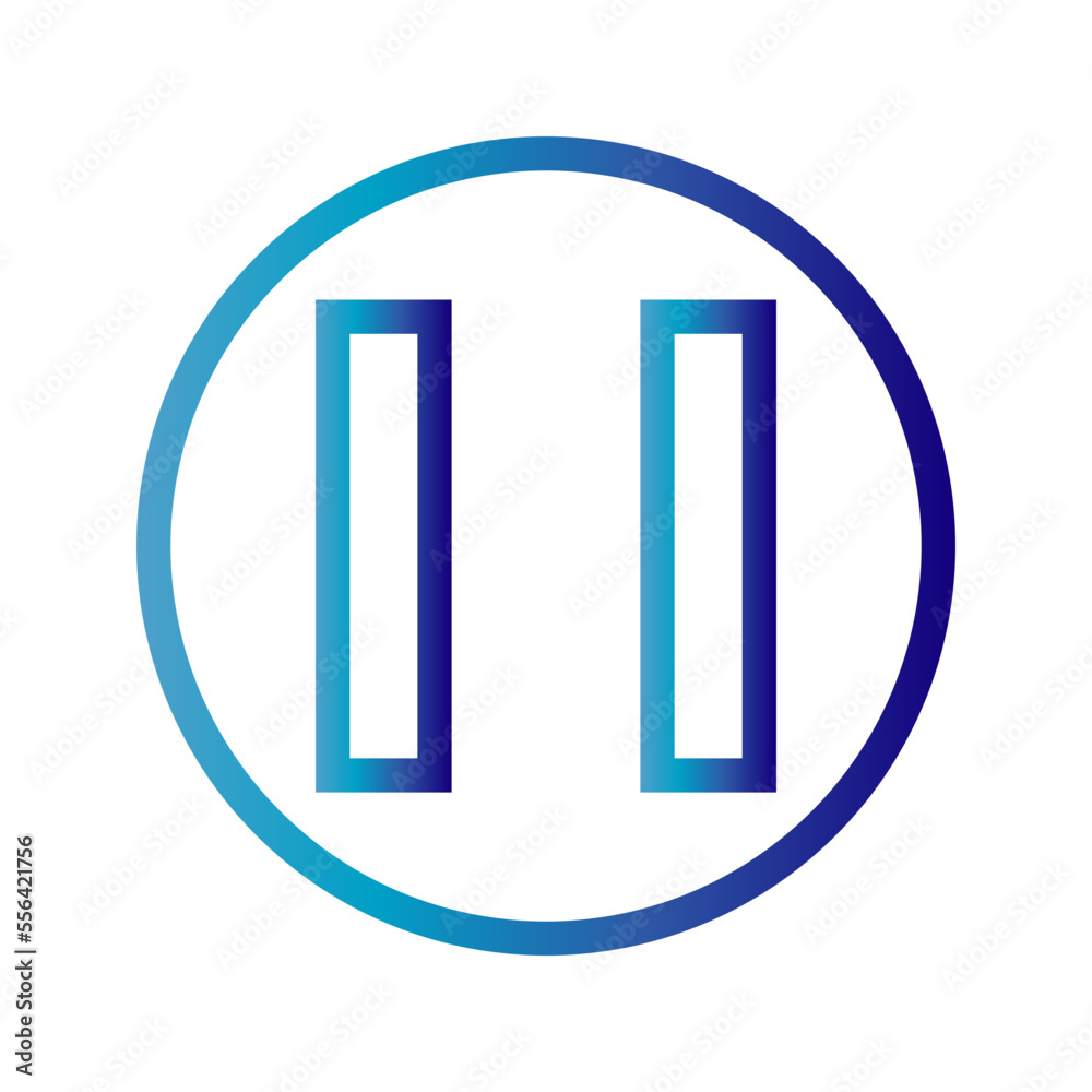 Icon Pause Circle Gradient Icon Vector Icon Pause Circle Gradient Icon Vector