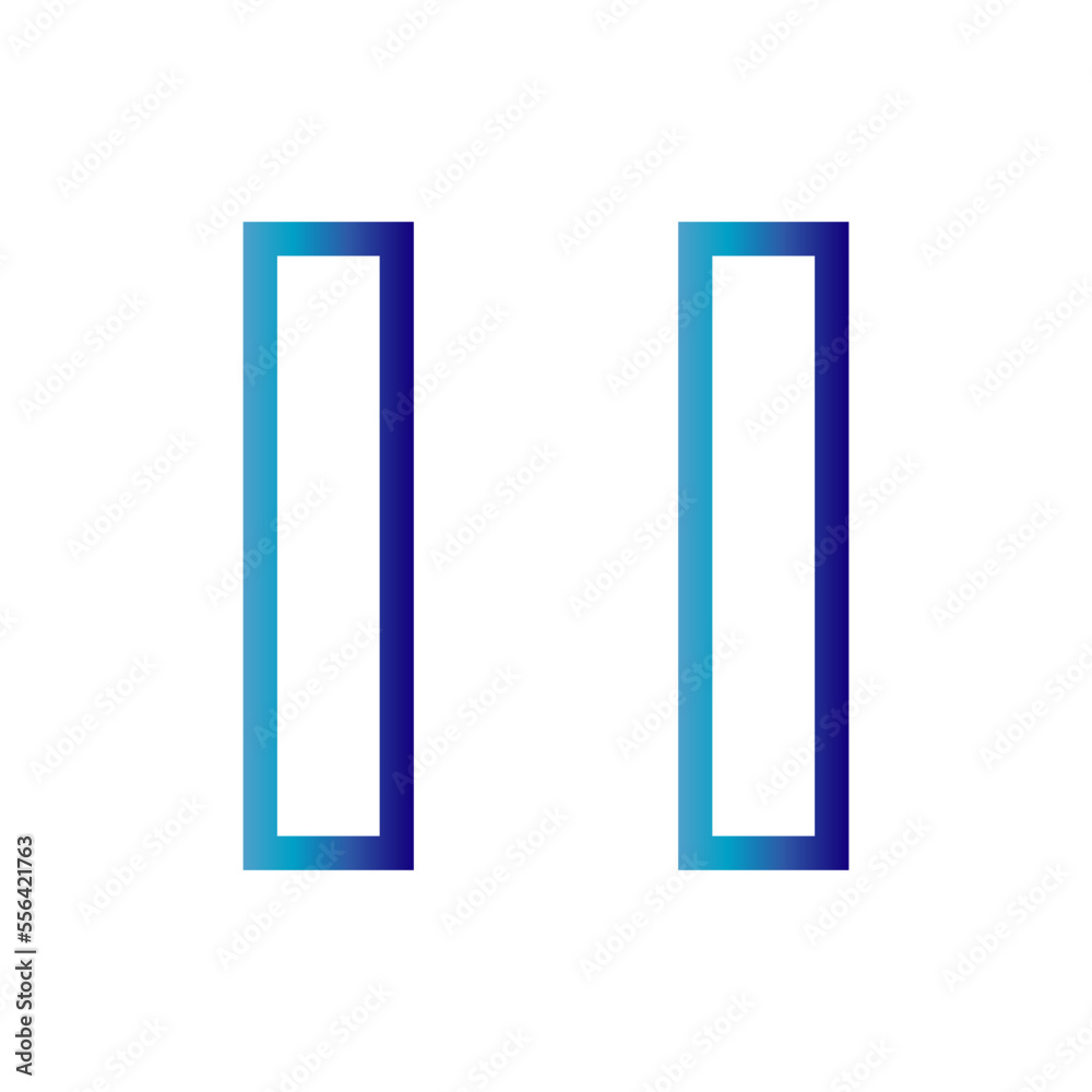 Icon Pause Gradient Icon Vector Icon Pause Gradient Icon Vector